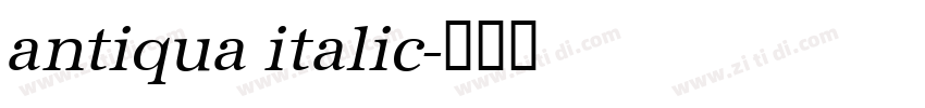 antiqua italic字体转换